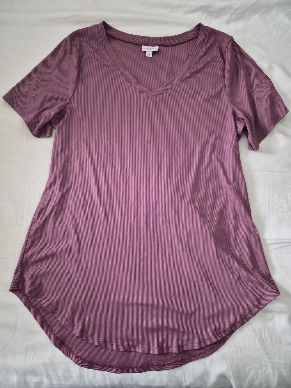 LuLaRoe V-Neck Short Sleeve Top - Mauve